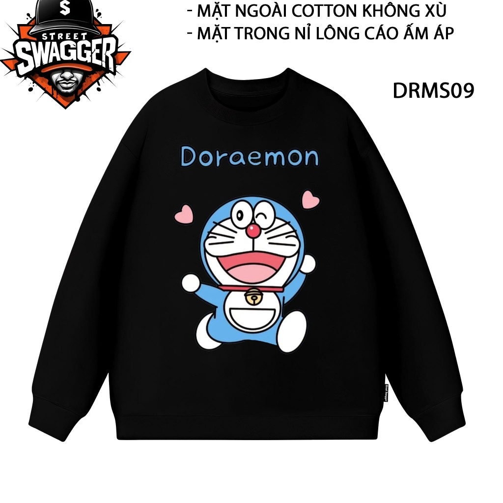 衛衣 Street Swagger 品牌 Fox Fur 衛衣,可愛的哆啦A夢卡通襯衫 DRMS09 | 蝦皮購物