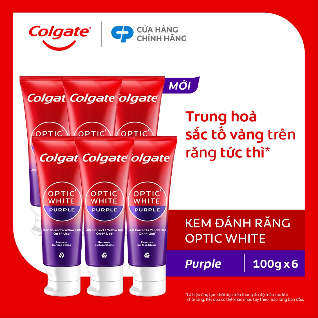 [Gon Pink x Colgate] 6 件套 Colgate Optic White Purple 牙膏 100g | 蝦皮購物