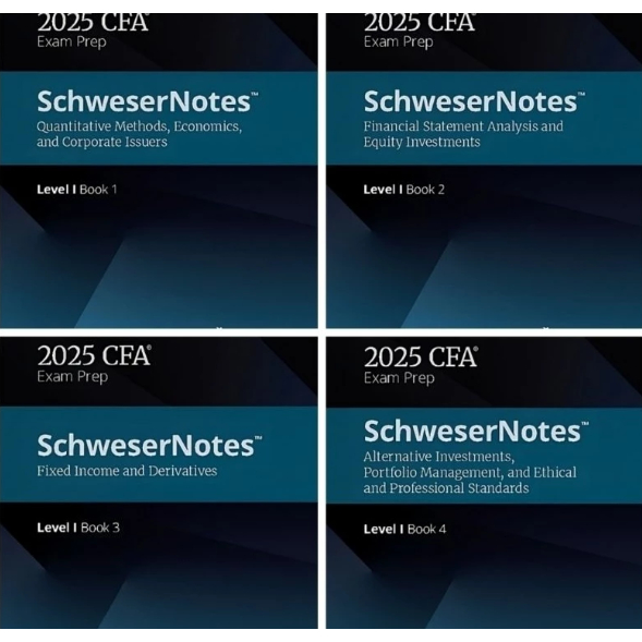 Cfa level 1 2025 2024 Kaplan Schweser 筆記 4 卷(免費快速表) | 蝦皮購物