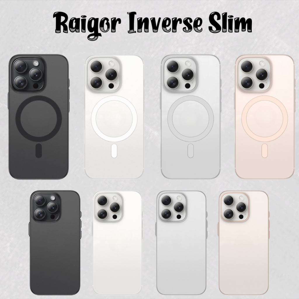 Raigor Inverse 超薄保護殼超薄防震支持無線充電 iPhone 16 Pro Max | 蝦皮購物