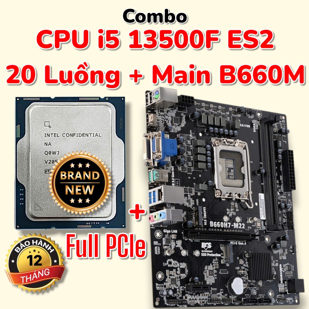 Intel Core i5 13500F ES2 CPU 組合 - 新托盤 - 12 個月保修 + 主 ECS B660 | 蝦皮購物