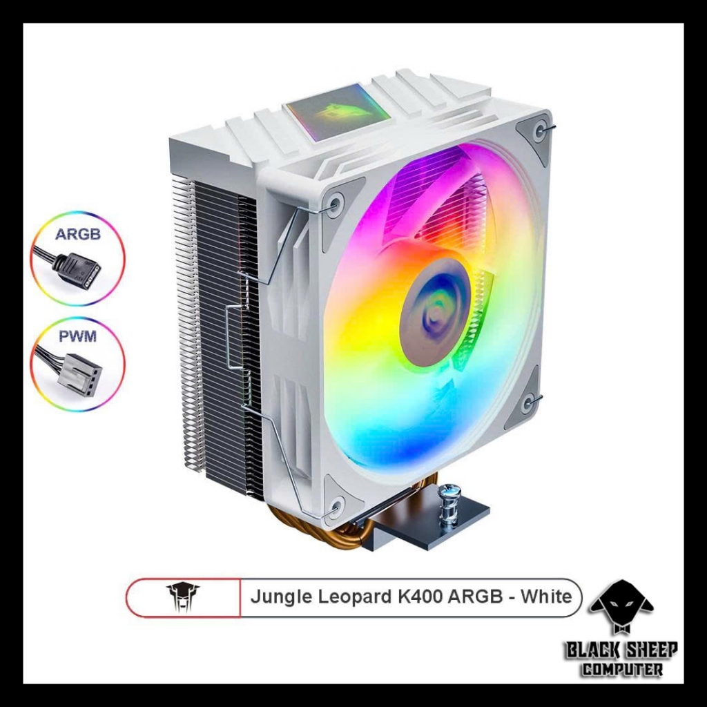 叢林豹 K400 ARGB SYNC 主白色 CPU 冷卻器(可用 SK2011 和 1700) | 蝦皮購物