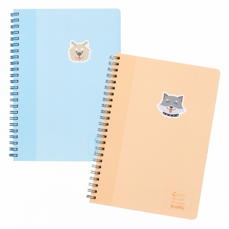 Notebook-Combo of 2 雙彈簧筆記本 A5 Caro 120 頁 KLong(隨機發貨) | 蝦皮購物