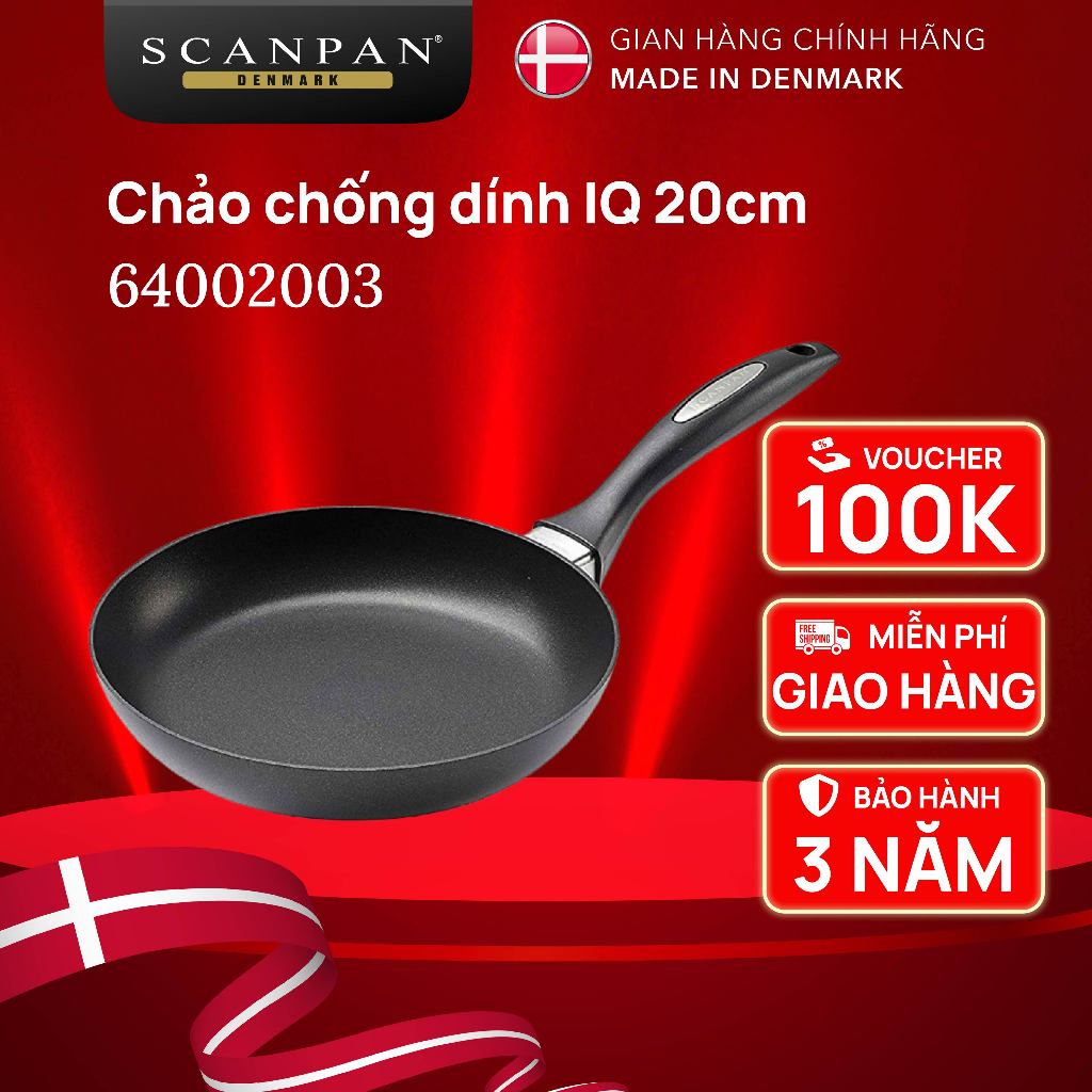 Scanpan IQ 不粘鍋 20cm 64002000 磁性底部,丹麥製造, | 蝦皮購物