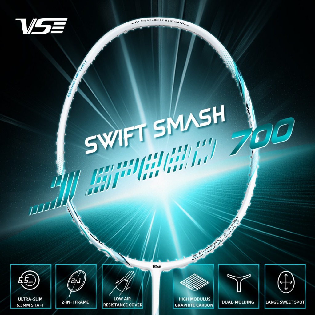 VS J Speed 700 羽毛球拍,超高速攻擊球拍,高品質三菱 30T 碳纖維 | 蝦皮購物