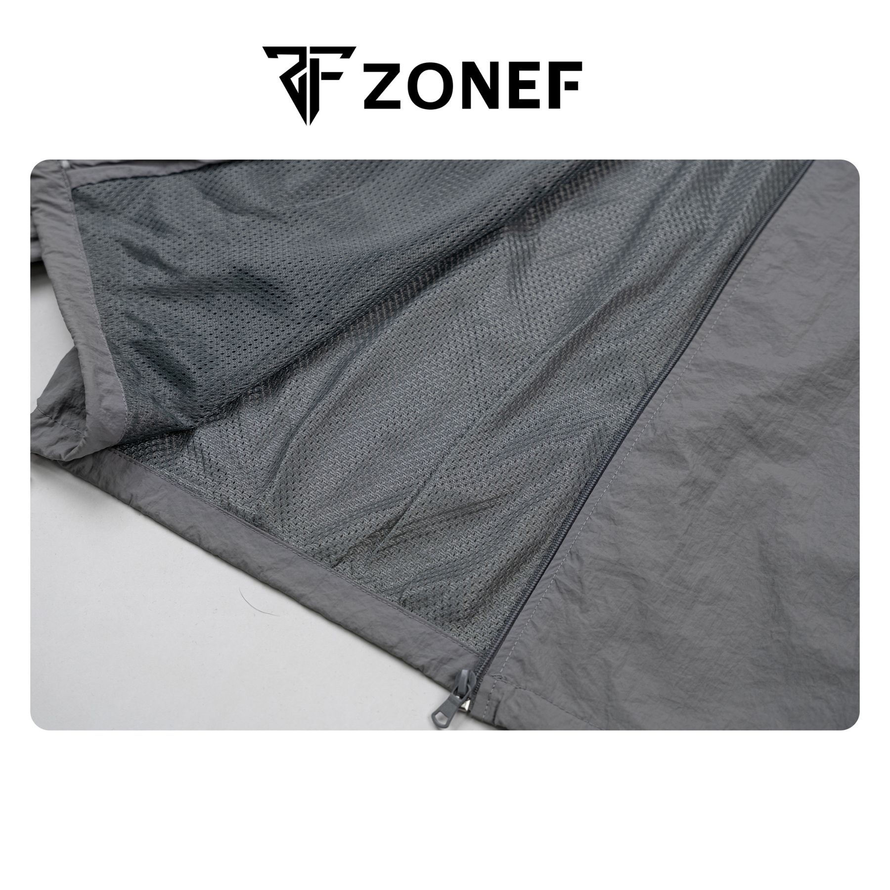 ZONEF CLUB 帶刺繡連帽的皺紋風衣,超大號 2 層網眼襯裡風衣,男女通用 Uniex AGZ | 蝦皮購物