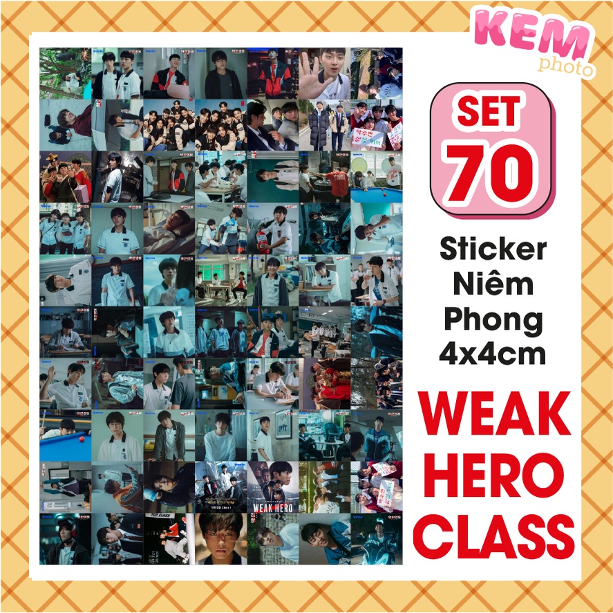 一套 70 張 WEAK HERO CLASS 密封貼紙 - WEAK HERO CLASS - 剪裁 - 美麗的 4x | 蝦皮購物